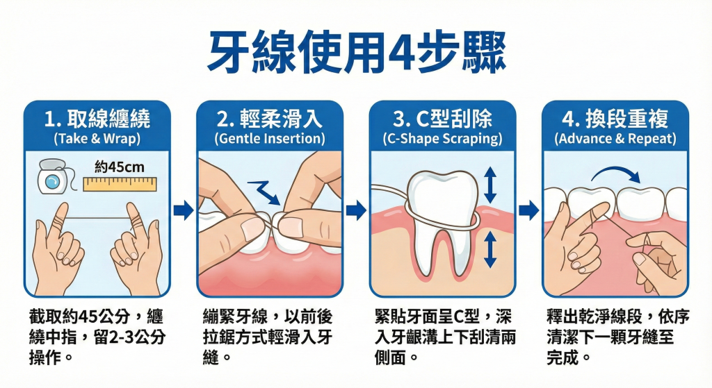 牙線使用流程