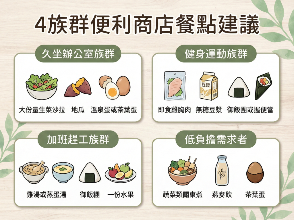 4族群便利商店餐點建議