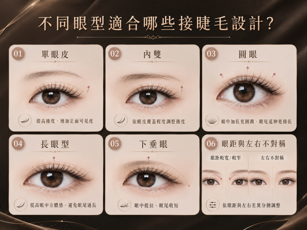 不同眼型適合哪些接睫毛設計？