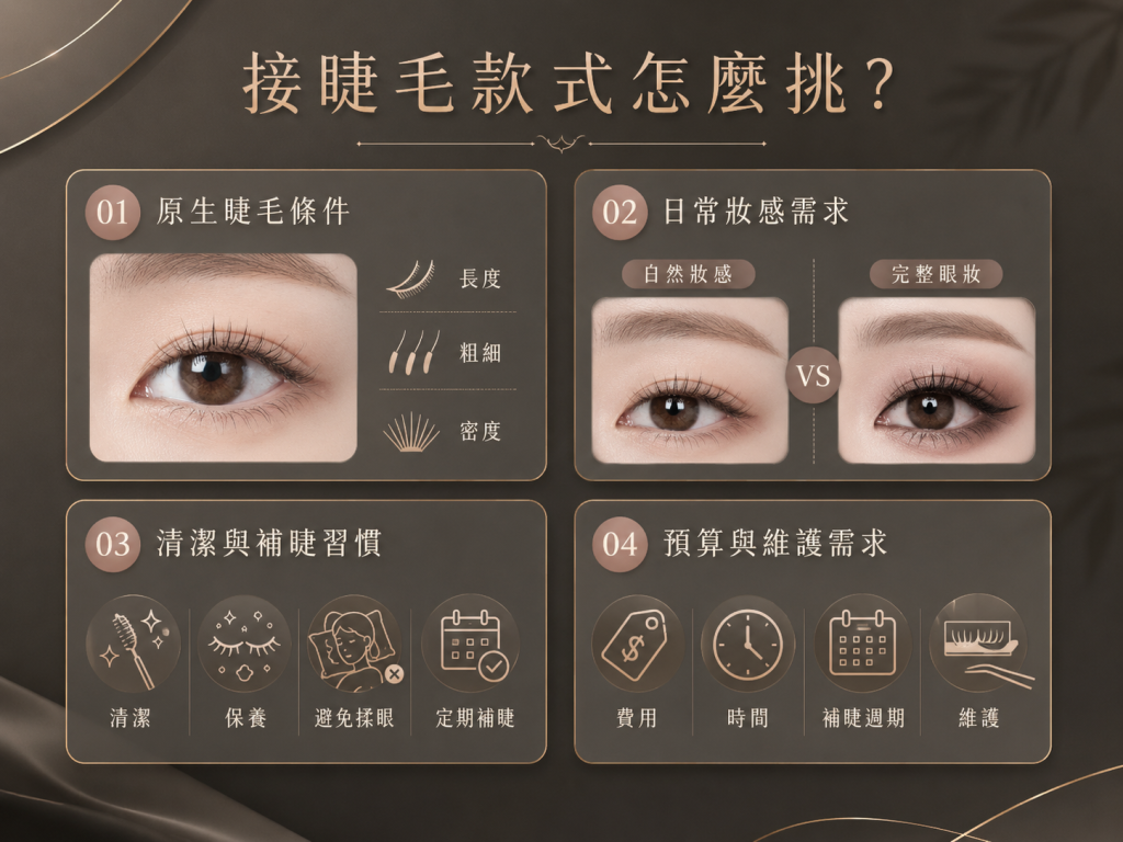 接睫毛款式怎麼挑？