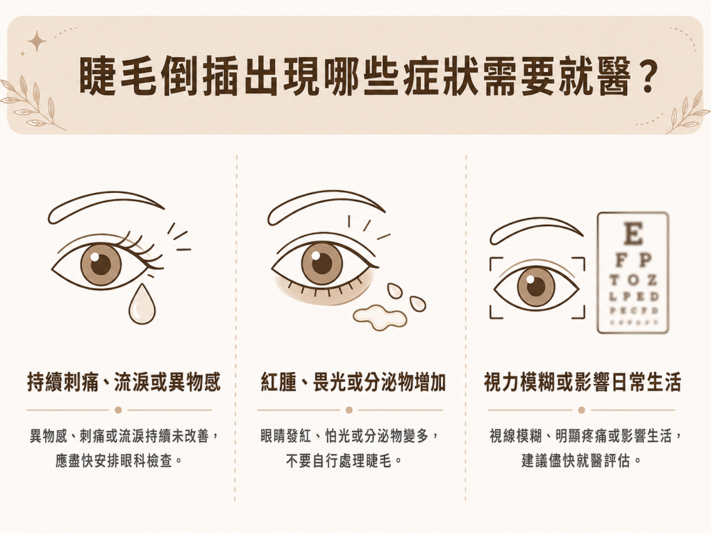 睫毛倒插出現哪些症狀需要就醫？