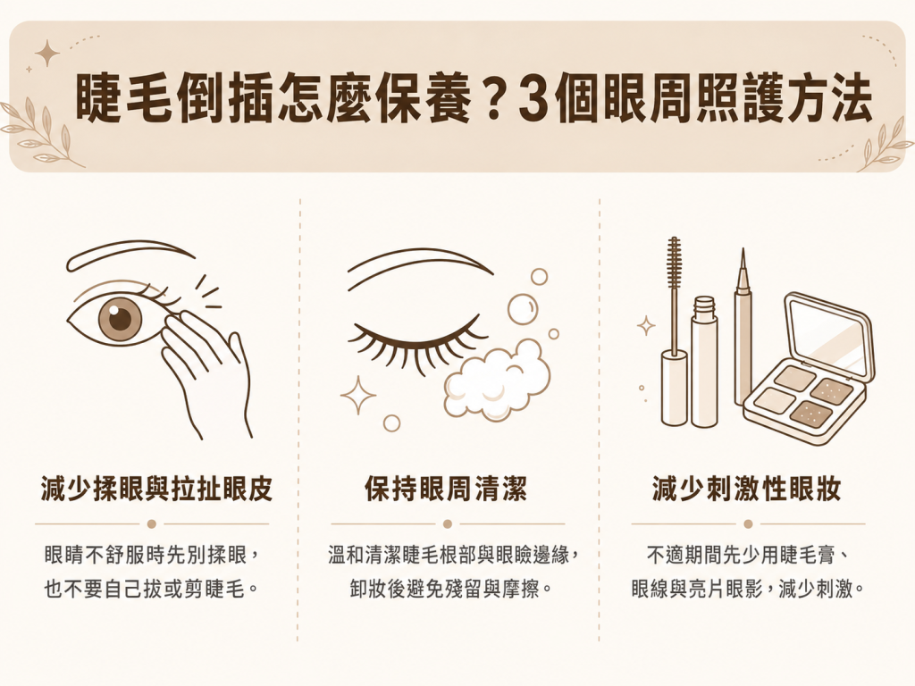 睫毛倒插日常如何保養？3個眼周照護方法